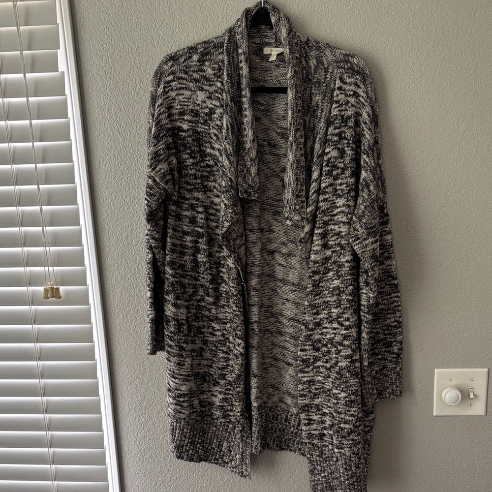 Eileen Fisher Black and White Knit Cardigan